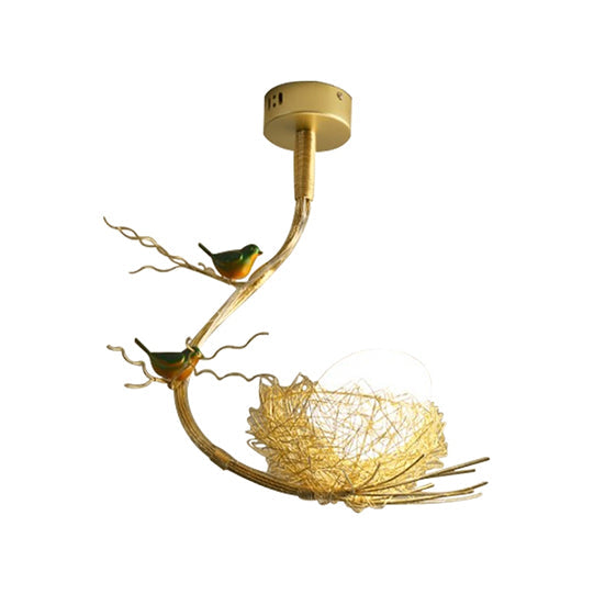 Nordic Modern Design Bird'S Nest Glass Chandelier Nordic Modern Design Bird'S Nest Glass Chandelier